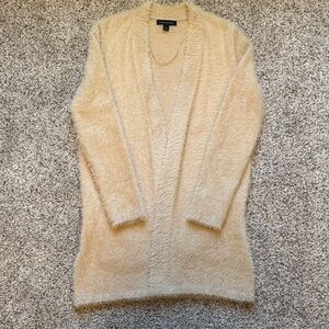 Banana Republic Cream Open-Front Cardigan